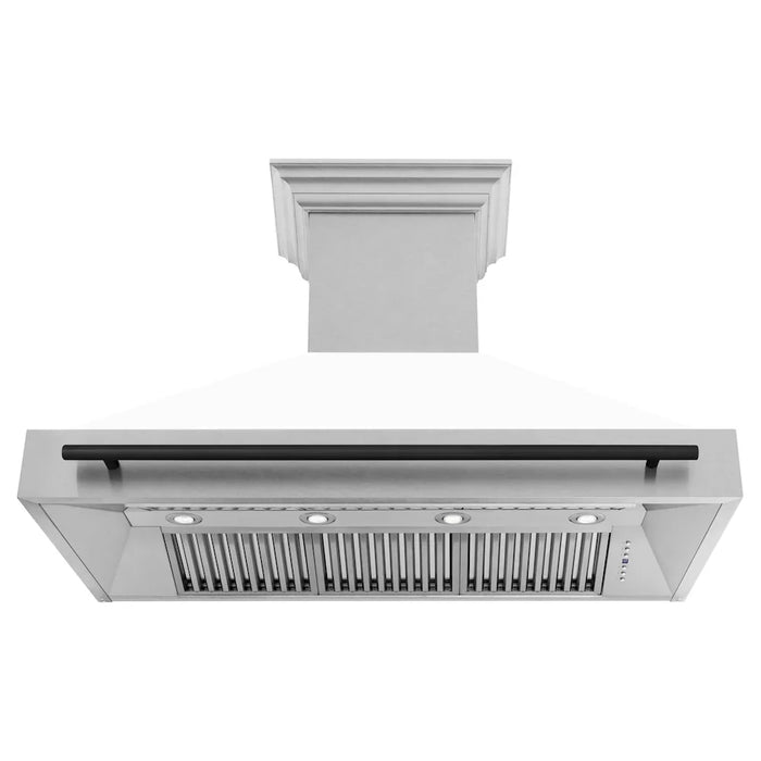 ZLINE 48" Autograph DuraSnow White Range Hood 8654SNZ-WM48-MB09K