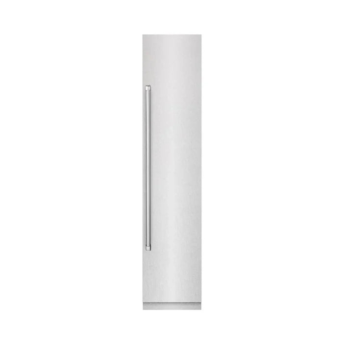 ZLINE 18" Right Hinge Column Freezer DuraSnow® Stainless Steel, Graphite Gray Interior RCFVR-SN-1809K