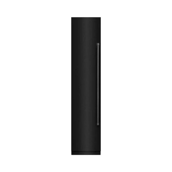 ZLINE 18" Left Hinge Column Freezer Black Stainless Steel, Graphite Gray Interior RCFVL-BS-1809K