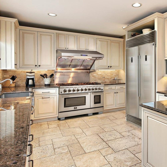 Forno 2-Piece Appliance Package 48" Gas Range, 60" Built-In Refrigerator Stainless Steel FBDL-019-06CAUS09K