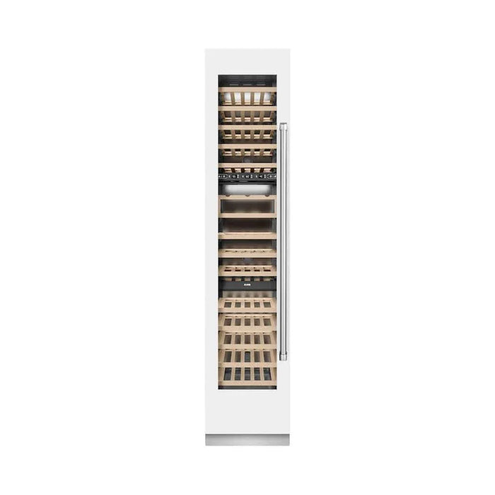 ZLINE 18"Triple Zone 68 Bottle Left Hinge Column Wine Cooler, White Matte Stainless Steel RCWVL-WM-1809K