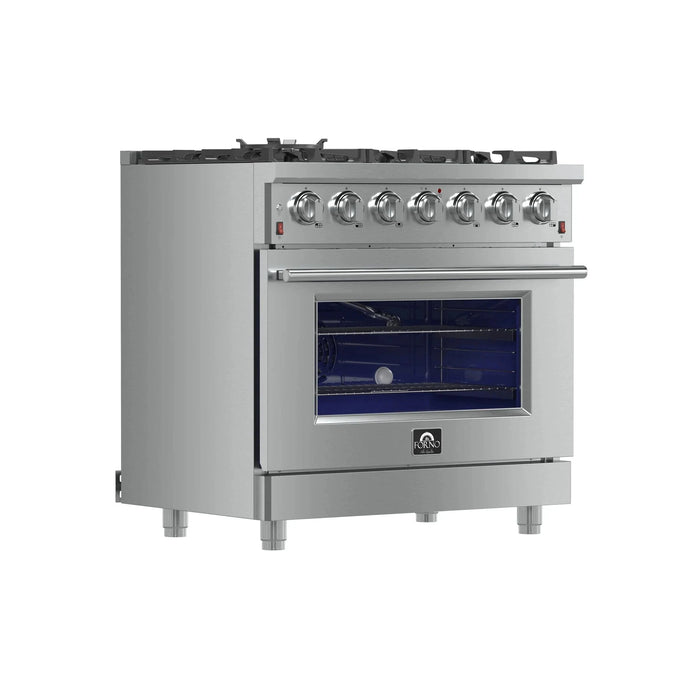 FORNO Massimo 36″ Gas on Gas Range FFSGS6239-3609K