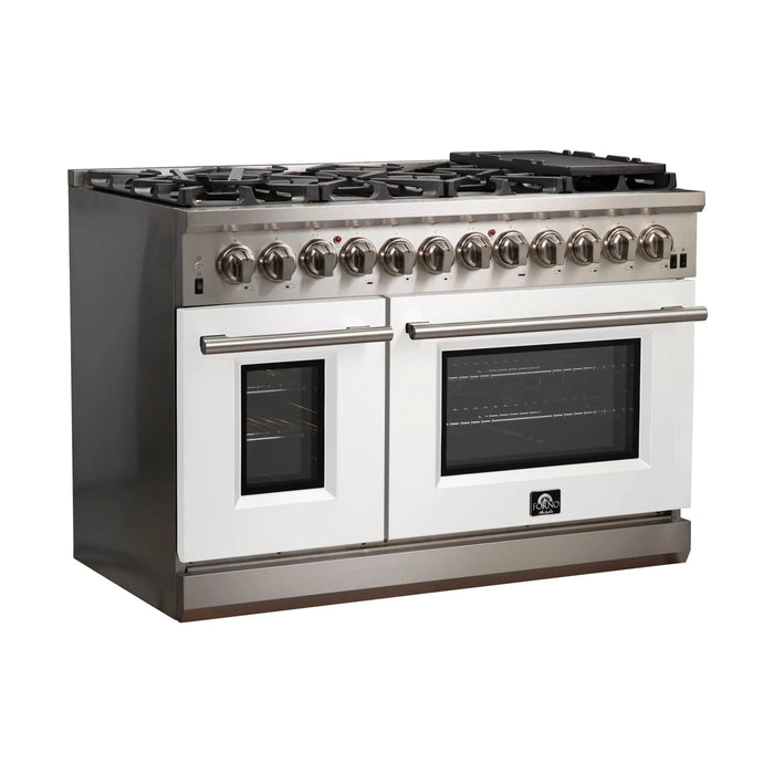 FORNO Capriasca 48" Dual Fuel Range FFSGS6187-48WHT09K