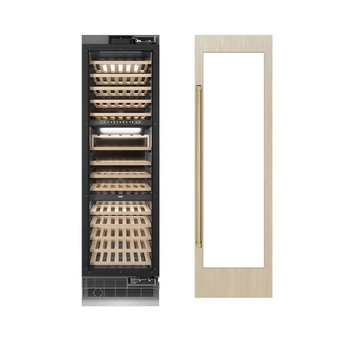 ZLINE 24" Triple Zone 100 Bottle Panel Ready Column Wine Cooler Champagne Bronze RBCWVZ-24-CB09K