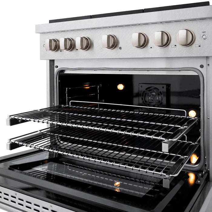 ZLINE 36" Paramount Gas Range DuoPro™ Cooktop, Convection Gas Oven PSGRS-3609K