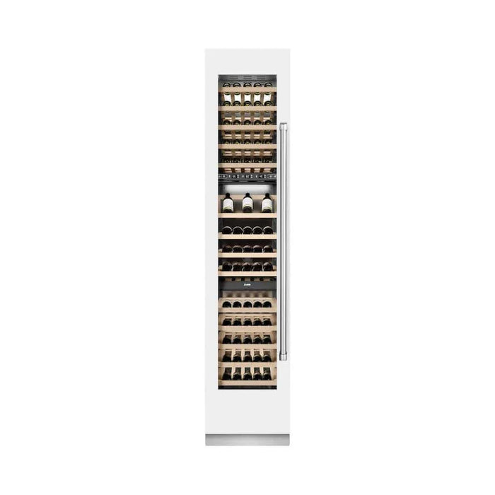 ZLINE 18"Triple Zone 68 Bottle Left Hinge Column Wine Cooler, White Matte Stainless Steel RCWVL-WM-1809K