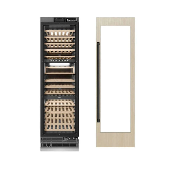 ZLINE 24" Triple Zone 100 Bottle Panel Ready Column Wine Cooler Matte Black RBCWVZ-24-MB09K