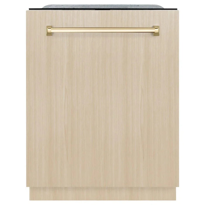ZLINE Autograph Edition 24" Tall Tub Dishwasher, Custom Panel Ready, Gold DWMTZ-24-G09K