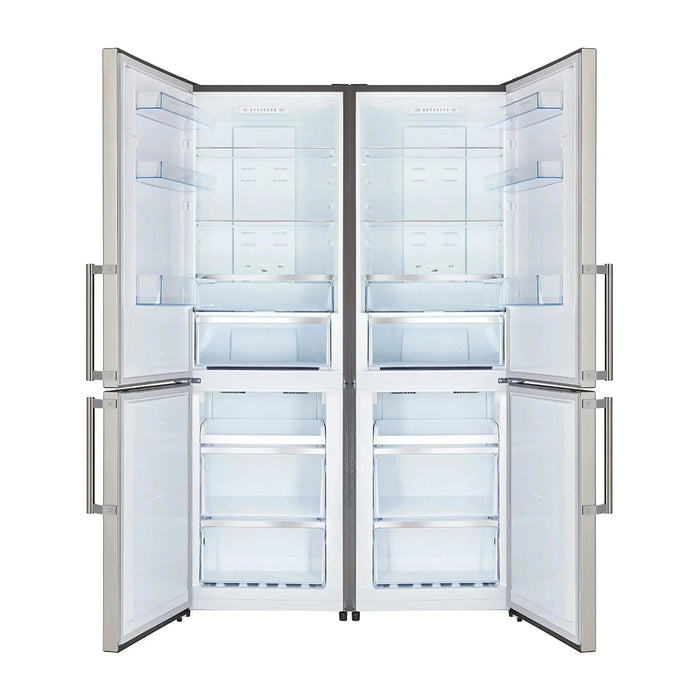 Forno Guardia 46.8"Side-by-Side Bottom Freezer Refrigerator in Stainless Steel FFFFD1778-4809K