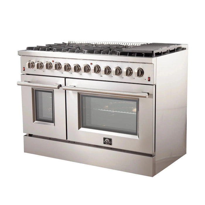 FORNO Appliance Package - 48" Gas Range and 60" Refrigerator FBDL-018-03CAUS09K