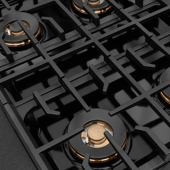ZLINE 30" Paramount Gas Range DuoPro™ Cooktop, Convection Gas Oven, Black Satin Stainless Steel PSGRBSZ-30-CB09K