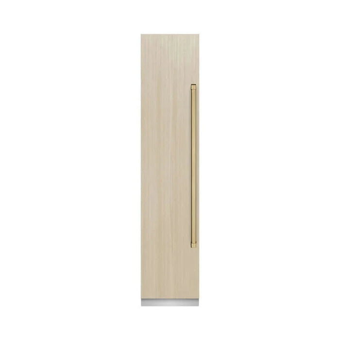 ZLINE 18" Panel Ready Left Hinge Column Freezer, Graphite Gray Interior  Champagne Bronze RBCFVLZ-18-CB09K