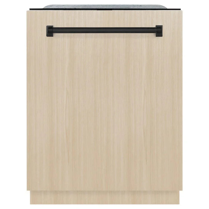 ZLINE Autograph Edition 24" Tall Tub Dishwasher, Custom Panel Ready, Matte Black DWMTZ-24-MB09K