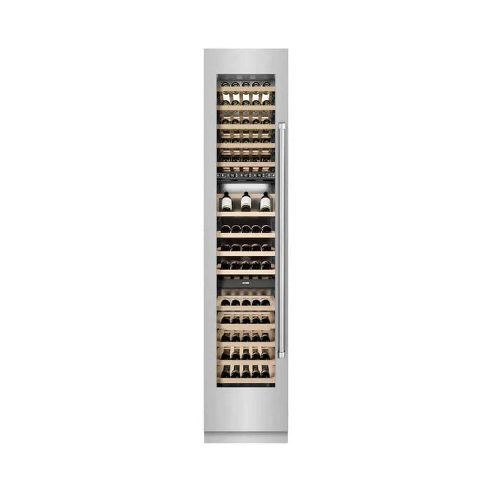 ZLINE 18"Triple Zone 68 Bottle Left Hinge Column Wine Cooler, Stainless Steel RCWVL-304-1809K
