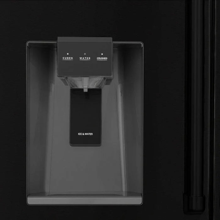 ZLINE 36" French Door Refrigerator, Water and Ice Dispenser, Water Filter, Black Stainless Steel, RFM-W-WF-36-BS09K