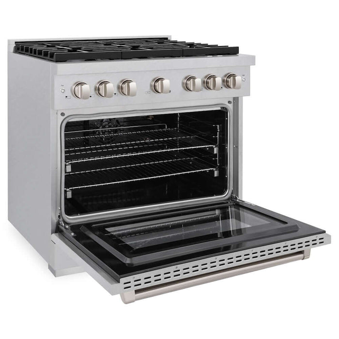 ZLINE 36"Gas Range, Convection Gas Oven , DuraSnow® Stainless Steel, SGRS-3609K