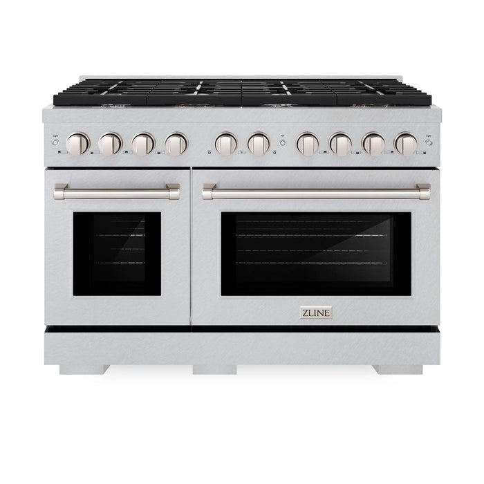 ZLINE 48"Paramount Dual Fuel Range DuraSnow® Stainless Steel SDRS-4809K