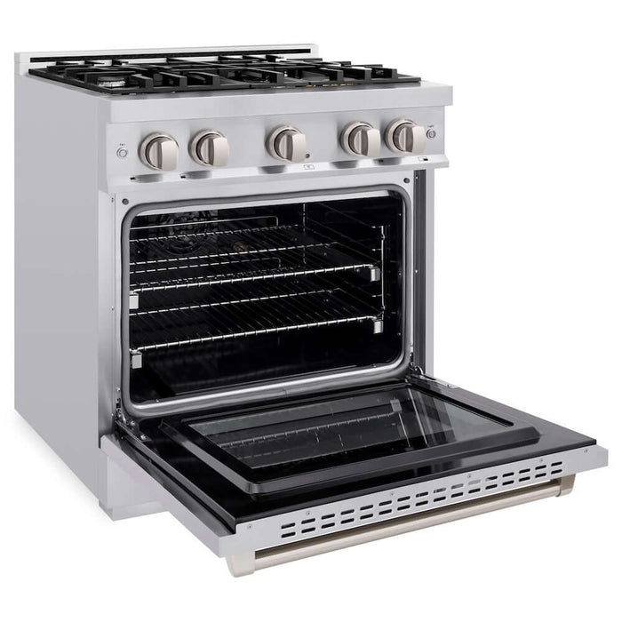 ZLINE 30" Select Dual Fuel Range Gas Cooktop Electric Convection Oven Stainless Steel HDR3009K
