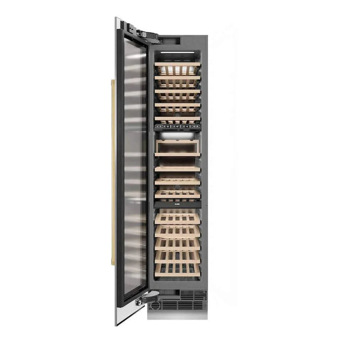 ZLINE 18"Triple Zone 68 Bottle Left Hinge Column Wine Cooler, Stainless Steel Polished Gold RCWVLZ-30418-G09K