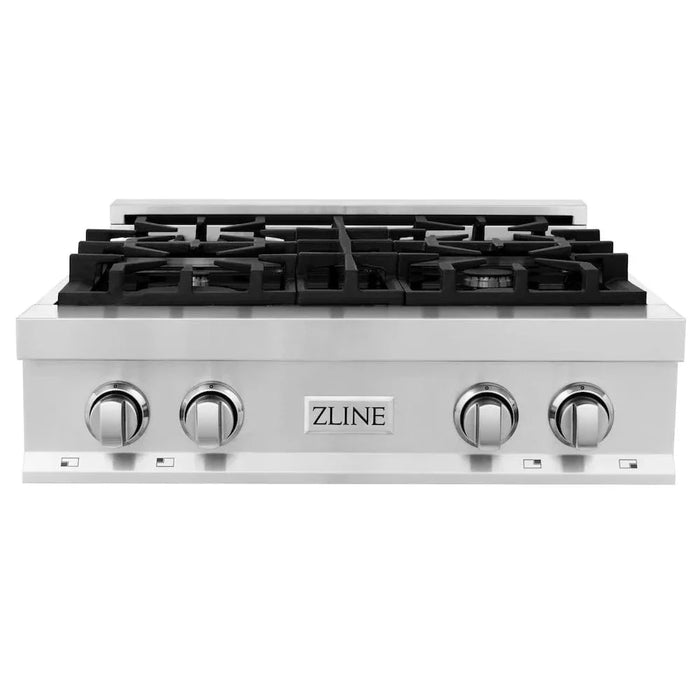 ZLINE 30" Ceramic Rangetop with 4 Gas Burners, Griddle RT-GR-3009K