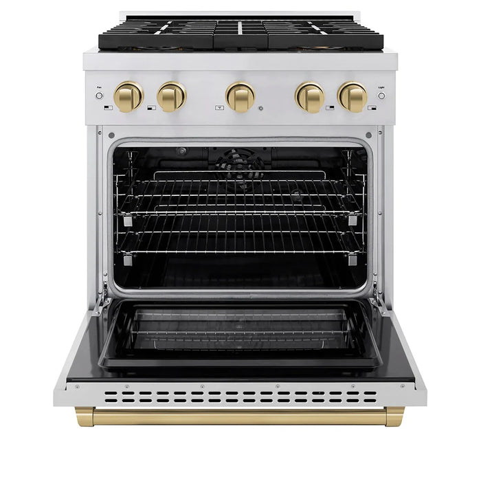 ZLINE 30" Paramount Gas Range DuoPro™ Cooktop, Convection Gas Oven PSGRZ-30-CB09K