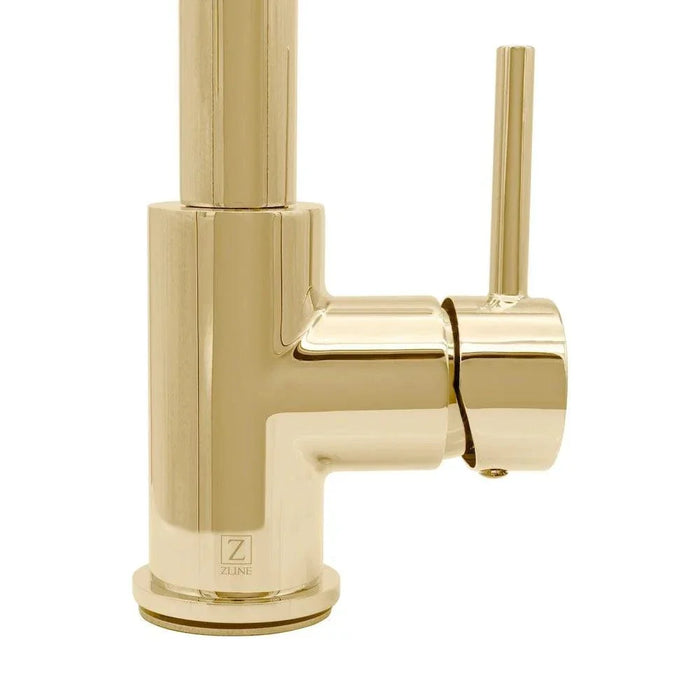 ZLINE Dante Kitchen Faucet In Polished Gold, DNT-KF-PG09K