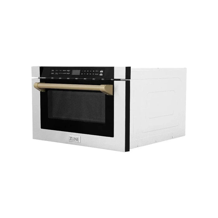 ZLINE 24" Microwave Drawer, Stainless Steel, Bronze MWDZ-1-H-CB09K