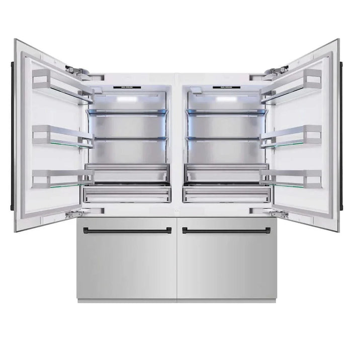 ZLINE 72" Built-In Bottom Freezer Refrigerator,Water Dispenser, Ice Maker, Matte Black RBITZ-304-72MB09K
