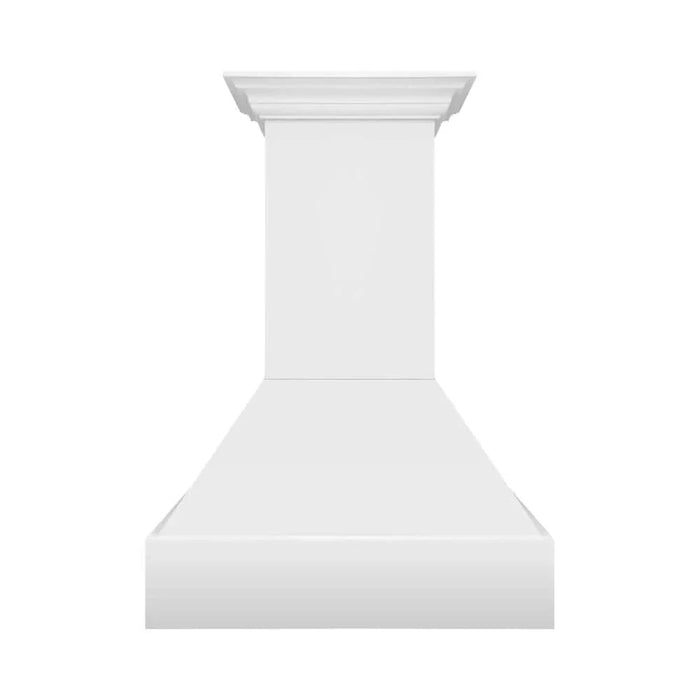 ZLINE Wooden Wall Mount Range Hood in Rustic Bright White Finish 355WW-3009K