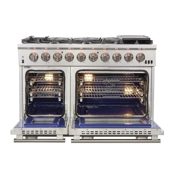 Forno 2-Piece Appliance Package 48" Gas Range, 60" Built-In Refrigerator Stainless Steel FBDL-019-06CAUS09K