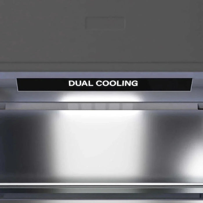 ZLINE 36" Panel Ready Built-In Bottom Freezer Refrigerator,Water Dispenser, Ice Maker, Black Stainless Steel,Graphite Gray, GRBIV-BS-3609K