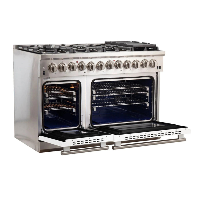 FORNO Capriasca 48" Dual Fuel Range FFSGS6187-48WHT09K
