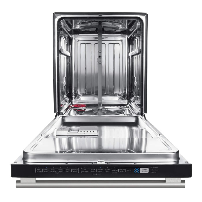 Forno Espresso 24" Built-In Dishwasher, White, Antique Brass, FDWBI8067-24WHT09K