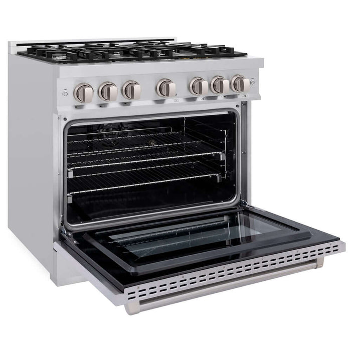 ZLINE 36" Select Dual Fuel Range Gas Cooktop Electric Convection Oven Stainless Steel HDR3609K