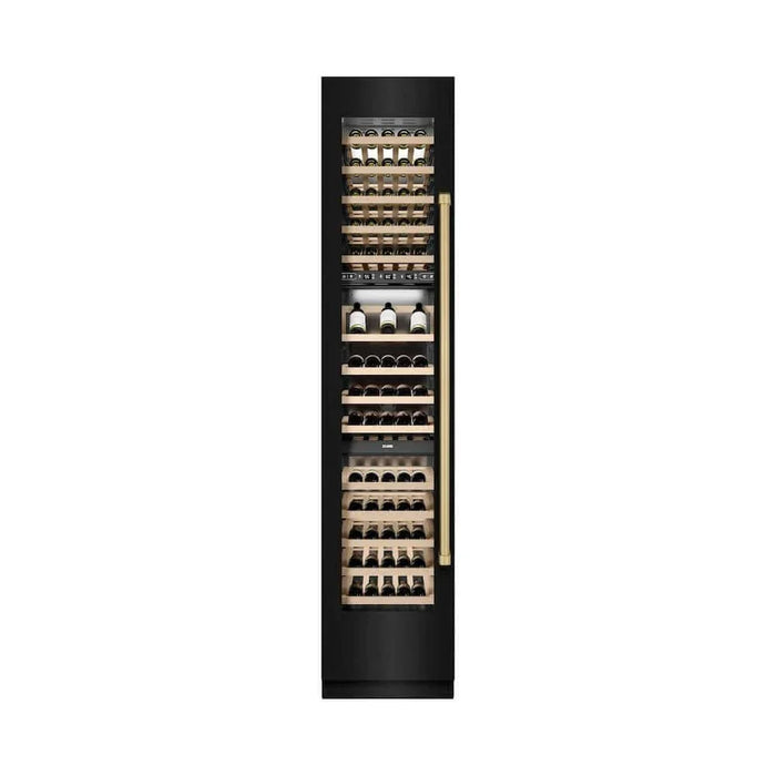 ZLINE 18"Triple Zone 68 Bottle Left Hinge Column Wine Cooler, Black Stainless Steel Champagne Bronze RCWVLZ-BS-18-CB09K