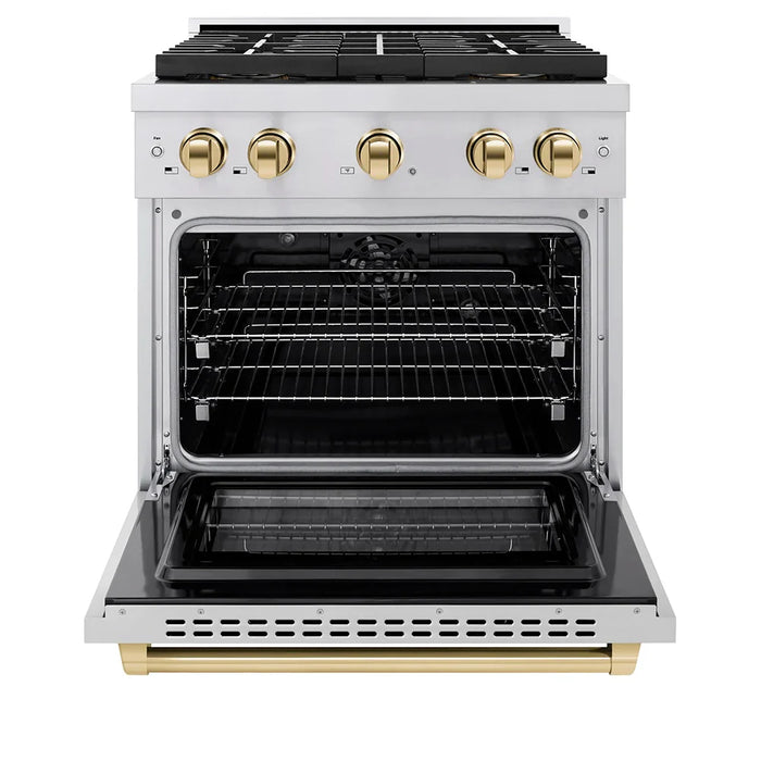 ZLINE 30" Paramount Dual Fuel Range DuoPro™ Cooktop, Electric Convection Oven PSDRSZ-30-G09K