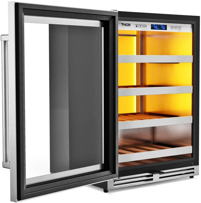 THOR 24" Undercounter Single Zone Wine Cooler Left- Hinge TWC24UL-LH09K