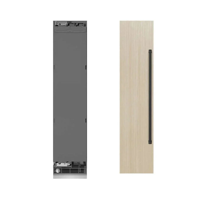 ZLINE 18" Panel Ready Left Hinge Column Freezer, Graphite Gray Interior  Matte Black RBCFVLZ-18-MB09K