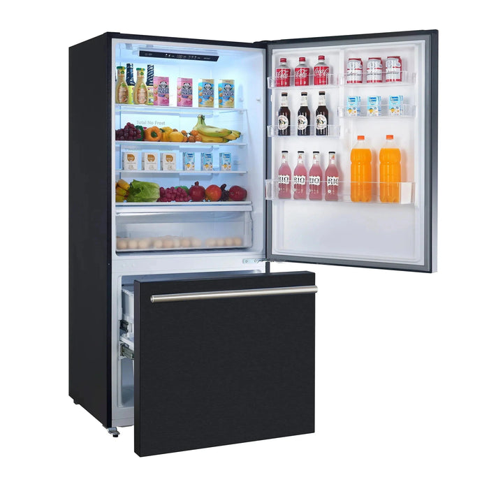 FORNO Espresso Milano 31" Right Swing Refrigerator FFFFD1785-31BLK09K