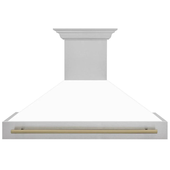 ZLINE 48" Autograph DuraSnow White Range Hood 8654SNZ-WM48-CB09K