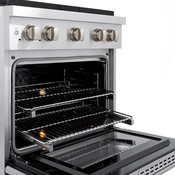 ZLINE 30" Paramount Gas Range DuoPro™ Cooktop, Convection Gas Oven PSGR3009K