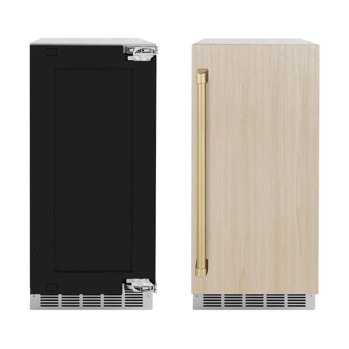 ZLINE 15" Touchstone Gourmet Ice Maker Drain Pump Panel Ready Door Champagne Bronze IGMDPZ-15-CB09K