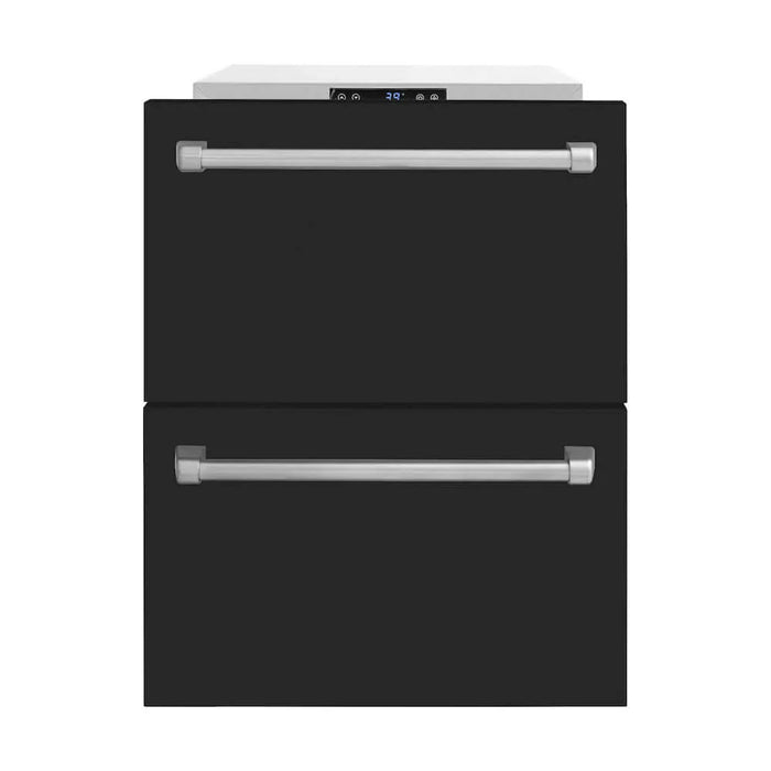ZLINE 24" Touchstone 168 Can Outdoor-Rated Dual Refrigerator Drawer09K