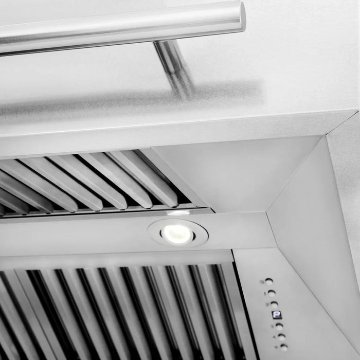 ZLINE 48" Autograph DuraSnow Red Stainless Wall Range Hood 8654SNX-RM-4809K