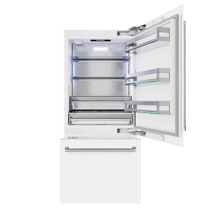 ZLINE 36" Built-In Bottom Freezer Refrigerator,Water Dispenser, Ice Maker, RBIT-WM-3609K