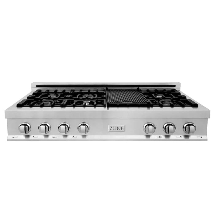 ZLINE 48 inch Rangetop with 7 Gas Burners, Griddle RT-GR-4809K