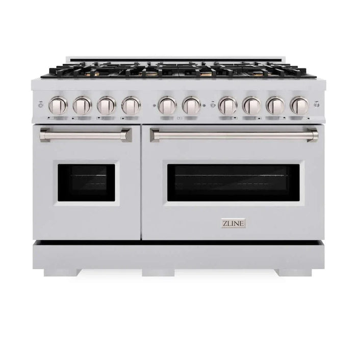 ZLINE 48" Dual Fuel Range, Gas Cooktop, Electric Convection Oven Stainless Steel, CDR-BR-4809K