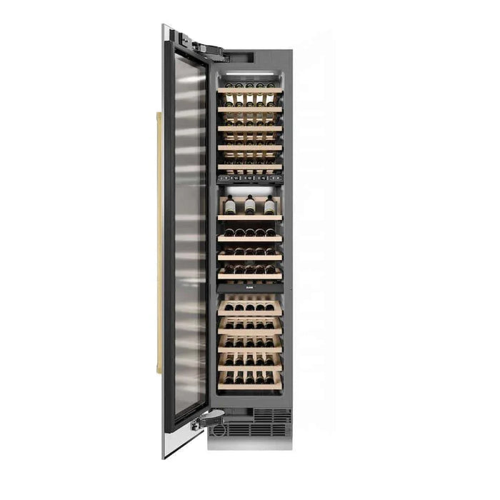 ZLINE 18"Triple Zone 68 Bottle Left Hinge Column Wine Cooler, Stainless Steel Polished Gold RCWVLZ-30418-G09K