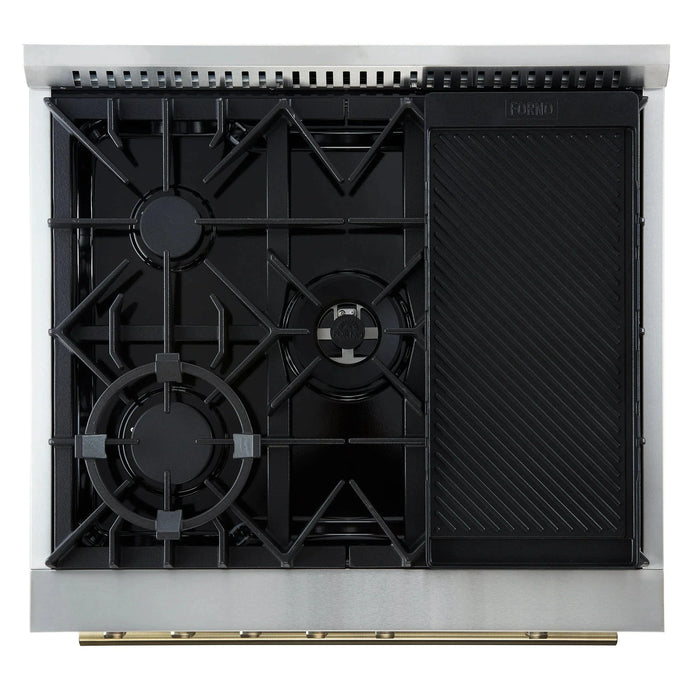 FORNO Giovanni 30" Gas on Gas Range FFSGS6274-30WHT09K