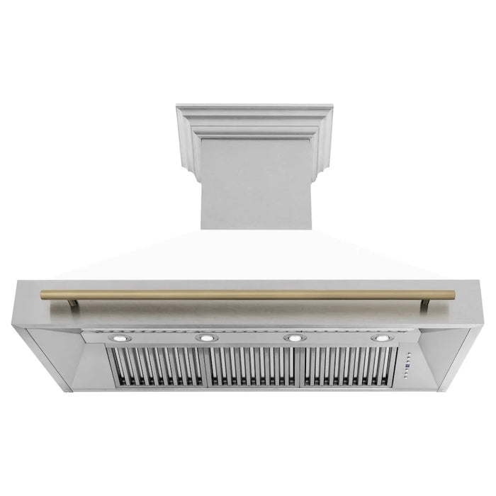 ZLINE 48" Autograph DuraSnow White Range Hood 8654SNZ-WM48-CB09K